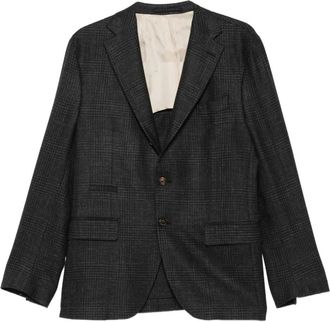 Eleventy Geruit pak - Zwart