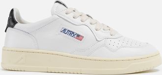 Autry Womens Autry Medalist Leather Court Trainers in Black-White