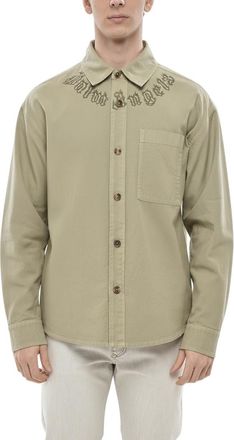 Palm Angels Beige Relaxed Overshirt