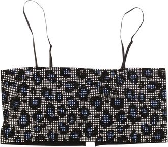 Adam Selman SPORT CRYSTAL MINI MULTICOLOR CROP TOP