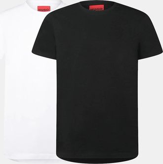 HUGO BOSS Mens 2 Pack Slim-Fit T-Shirts - Multi - Size: 38