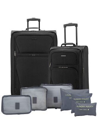 Travelers Choice Us Traveler Forest Expandable 8Pc Luggage Set