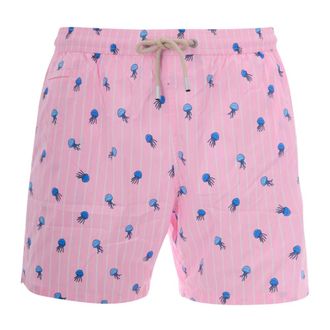 MC2 Saint Barth Beachwear, male, Pink, Size: M Lighting Micro Stretch Ultralight Swim Short