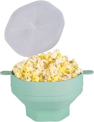 OEM Bol Plegable Para Palomitas De Ma&iacute;z Con Asa, Resistente Al Calor, M&aacute;quina Port&aacute;til De Silicona Para Hacer Palomitas De Ma&iacute;z En Microondas (cian)