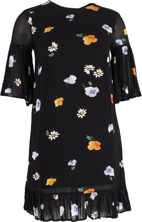 Ganni Ganni Lorita Georgette Mini Dress in Black Viscose