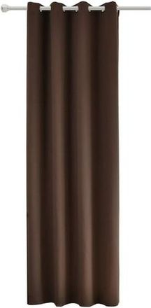 Woltu Woltu Tenda Oscurante Con Occhielli Tende Drappeggi Opache Finestra 135 X 225 Cm 2x Marrone,tenda Senza Cinghie