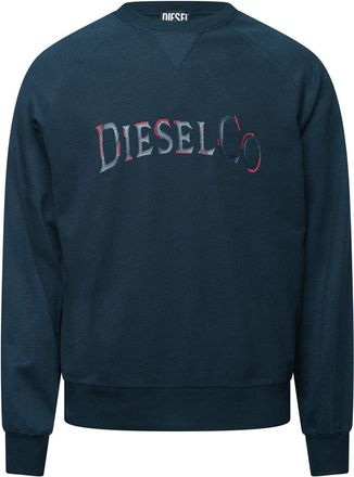 Diesel Heren-sweatshirt met raglanmouwen en wafelpatroon (Totale Verduistering)