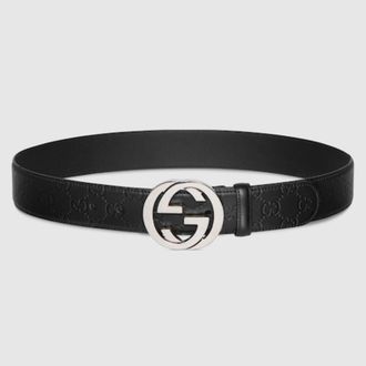 Gucci Belt With Interlocking G Buckle, Size 110