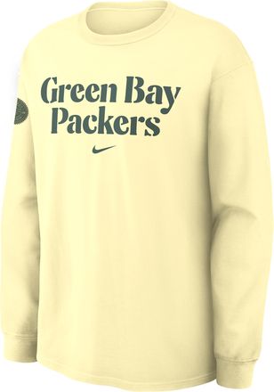 Nike Green Bay Packers Rivalries Collection Max90 Nike Mens NFL Long-Sleeve T-Shirt in White | 04T970Q7T-N42