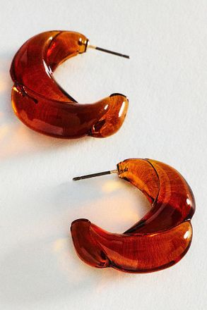 Anthropologie Molded Glass Hoop Earrings