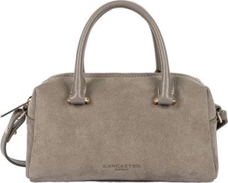 Lancaster Su&egrave;de Cube Zipped Handbag - Dames - Tassen - Grijs - Maat: ONE Size Su&egrave;de