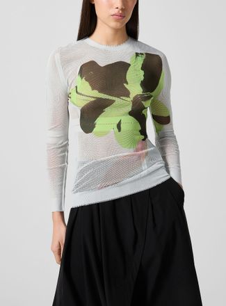 Issey Miyake Womens Floral abstraction top