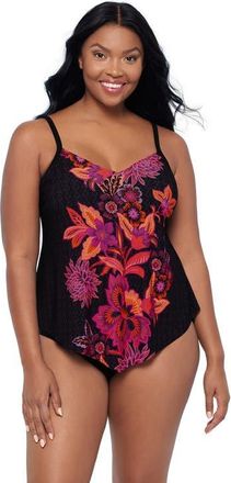 Trimshaper Hank Handkerchief Tankini Swimsuit Top in Baroque Beauty at Nordstrom, Size 14