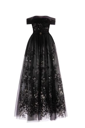 Saiid Kobeisy Tulle Gathered Dress