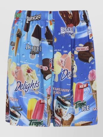 Balenciaga lounge shorts graphic print sleepwear style