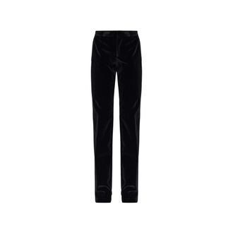 Etro Broeken, Dames, Zwart, S, Fluwelen Broek