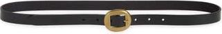 Frye Burnished Buckle Leather Belt in Black at Nordstrom Rack, Size Large