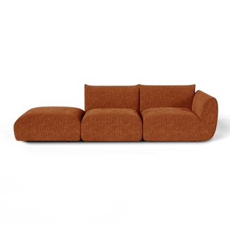 Sia Home Sof&aacute; modular 5 plazas terciopelo de chenilla terracota
