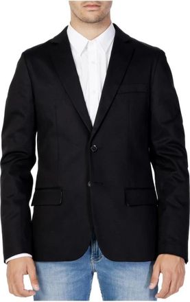 Antony Morato Zwarte Geknoopte Blazer met Reverskraag - Heren - Blazers - Zwart - XS - Jassen