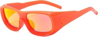 Generic Mens And Womens Sports Driving Sunglasses Commuter Vacation Outdoor Sun Glasses(Orange)