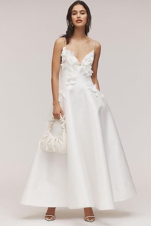 Acler Castleford 3D Floral Plunge A-Line Wedding Gown