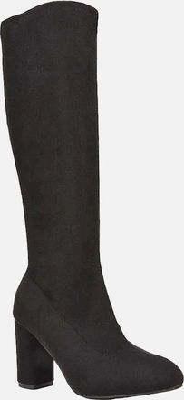 XY London Womens XY London Womens/Ladies Clementine Block Heel Knee-High Boots - Black - Size: 7
