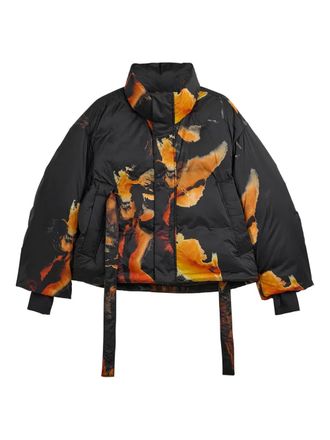 Yohji Yamamoto Donsjack met print - Zwart