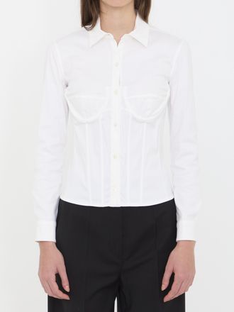 Balenciaga Corsedet Shirt in Stretch Poplin