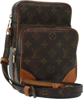Louis Vuitton Pre-owned Cross Body Bags, female, Brown, Size: ONE SIZE Pre-owned Canvas Cross Body Bag
