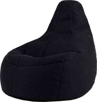 Icon Brand Puf gigante gaming XL con respaldo inclinado para juegos, negro