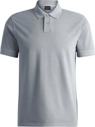 HUGO BOSS Polo Shirt - Heren - Polos - Grijs - S - Katoen - Tops