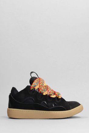 Lanvin Sneakers Curb in pelle e camoscio nero