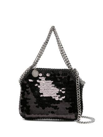 Stella McCartney Falabella schoudertas verfraaid met pailletten - Zwart