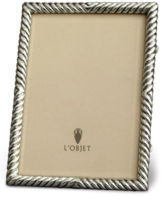 L'OBJET Cornice Deco Twist (13cm x 18cm) - Argento