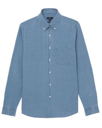Reiss Kittle Denim Pique Top