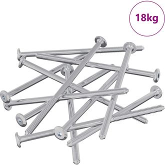 vidaXL Tornillos De Muebles 800 Uds. Plateado Acero Vidaxl
