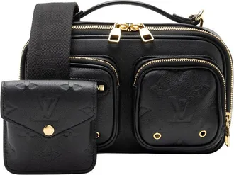 Louis Vuitton Black Calfskin Monogram Utility (Authentic Pre-Loved)