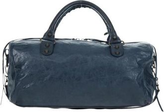 Balenciaga Vintage, unisex, Blauw, ONE Size, Leer, Pre-owned Vintage Handbag