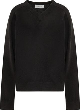 ARMARIUM Gregory Sweater - Stijlvolle Gebreide Trui - Dames - V-hals truien - Zwart - L - Truien & Vesten