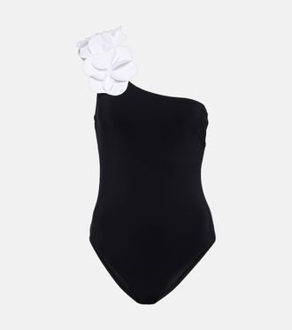 Karla Colletto Tess floral-applique swimsuit