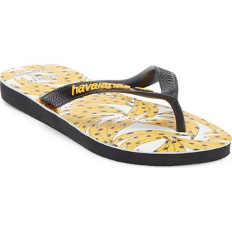 Havaianas x Farm Rio Bananica Flip Flop in Black at Nordstrom Rack, Size 37