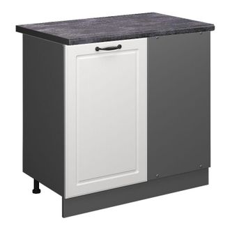 Vicco Mobile ad angolo cucina R-Line, Bianco casa di campagna, 86 cm, PL Antracite, Vicco