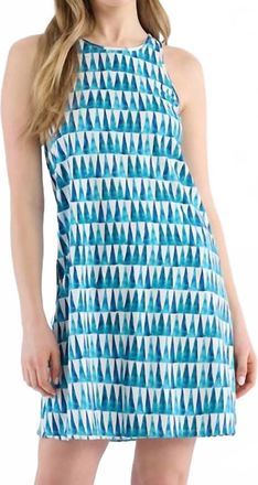 Hatley Painted Triangles Summer Dress In Blue