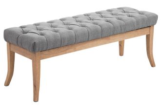 Clp Clp - Banco Recibidor Ramses En Tela & Madera Clara Gris 120 Cm