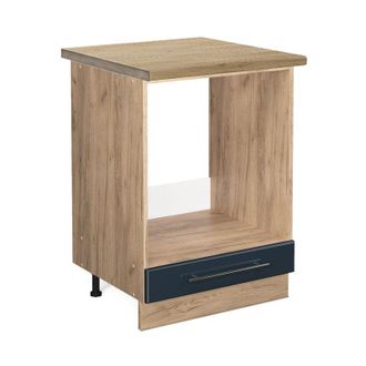 Vicco Armario Para Horno Empotrado Fame-line, Azul Oscuro Alto Brillo, 60 Cm, Et Roble Vicco