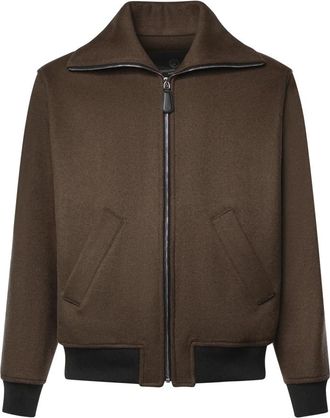 Giuliano Galiano Trudy Bomberjack - Heren - Bomber jackets - Bruin - 2XL - Wol - Jassen