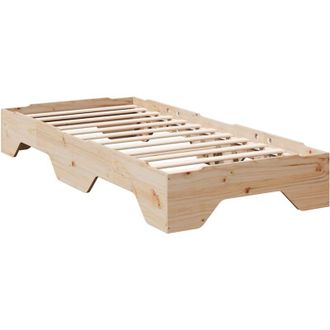 vidaXL Bed Frame No Mattress Stackable 90x200 cm Solid Wood vidaXL