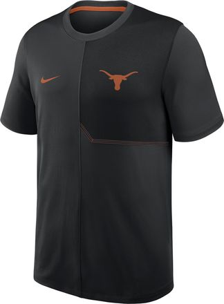 Nike Texas Sideline Coach Nike Mens Dri-FIT College Top in Black | 03B208E7TXE-GQK