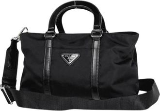 Prada Pre-owned Vintage Handbag - Dames - Vintage Handtas - Zwart - ONE Size - Nylon - Vintage
