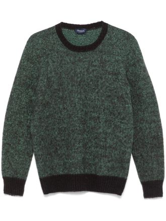 Drumohr wool crew-neck sweater - men - Lambs Wool - 54 - Brown